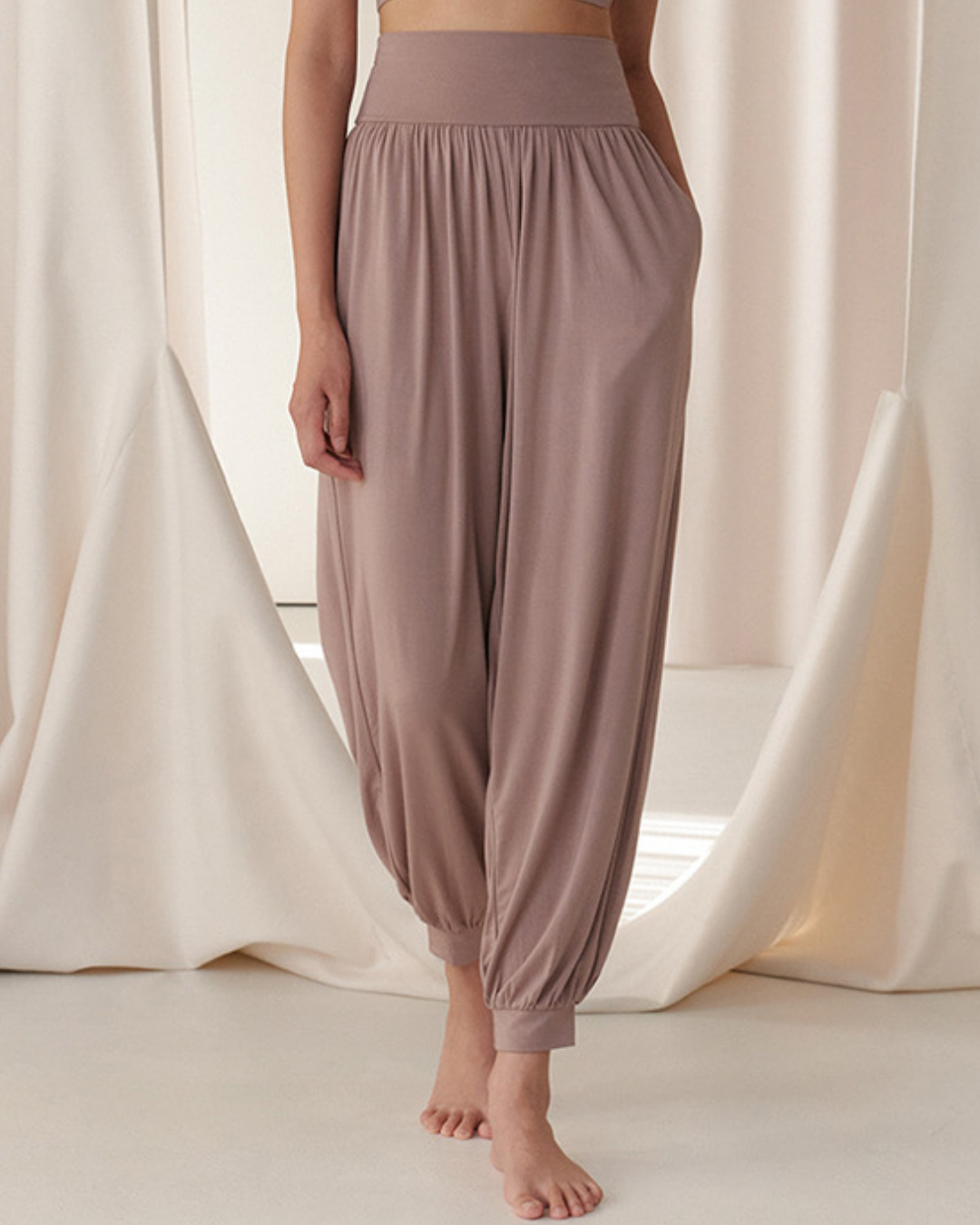 ニュアンスカラーリラックスアラジンパンツ 3966