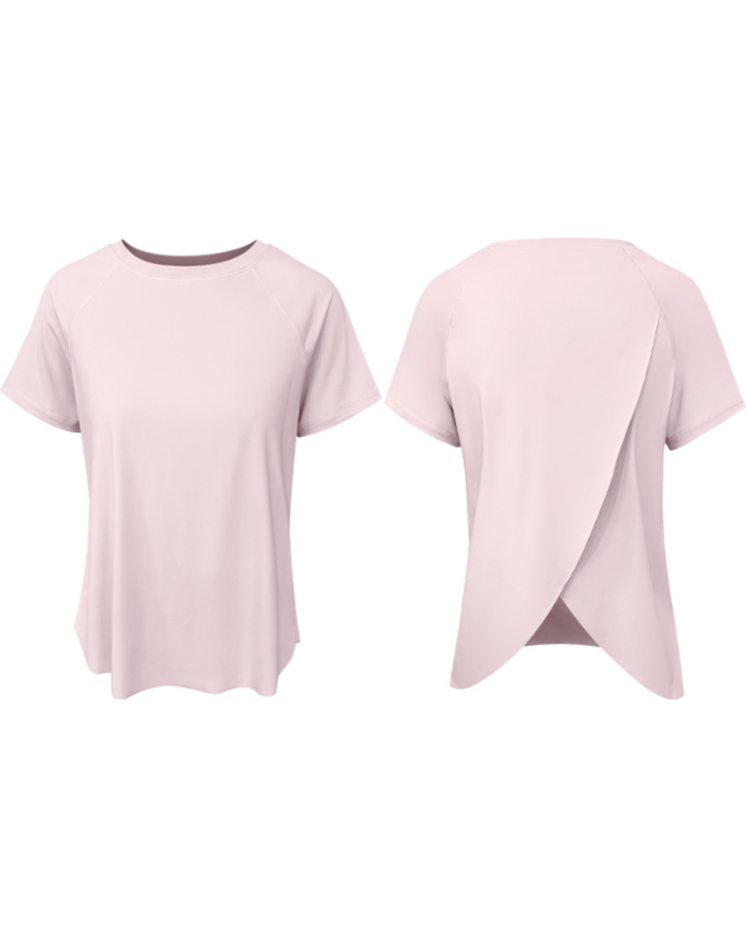 UPF+50ペールカラーラップバックヨガカットソー 3855