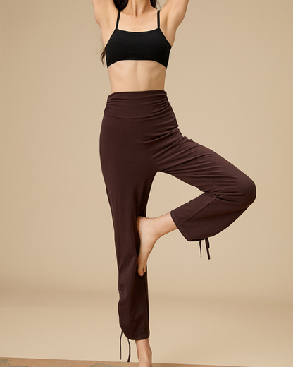 ニュアンスカラー裾ドロスト2wayリラックスパンツ 3915