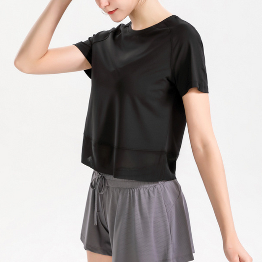 Cropped tulle T-shirt 2733