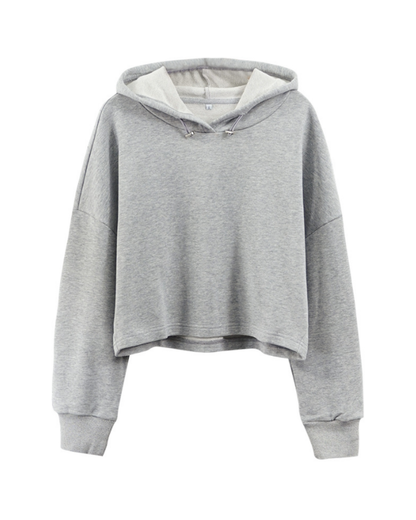 ストレッチリラックスクロップドフーディ 3952