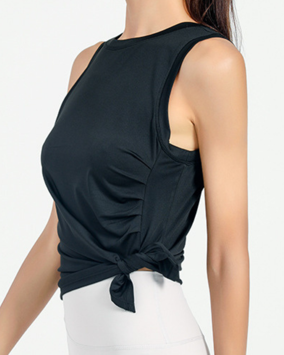 Side pleated long tank 2642