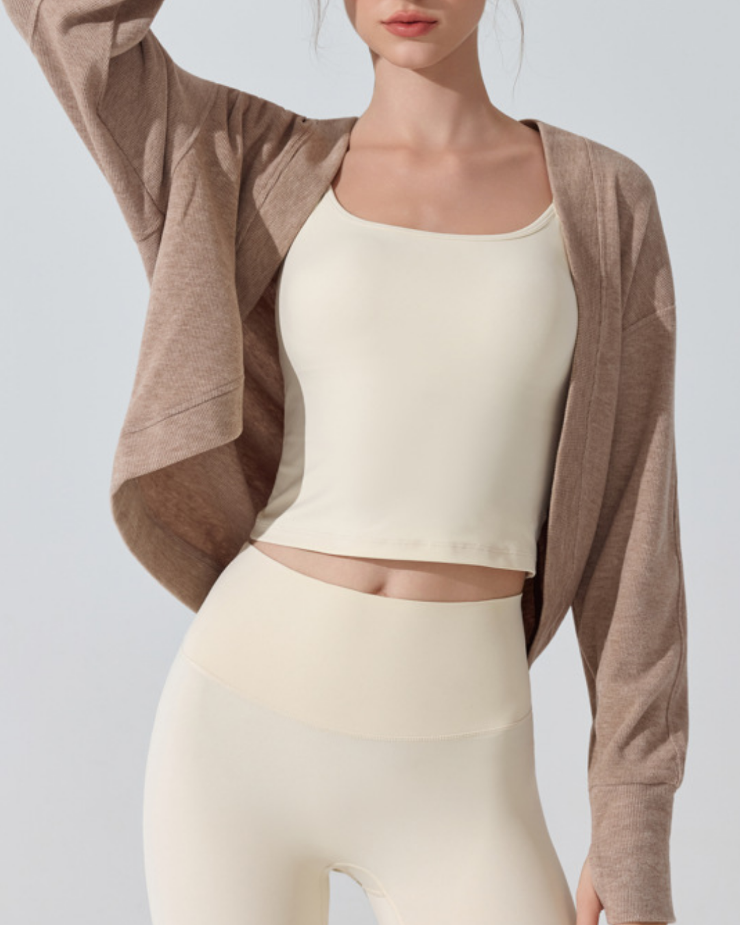 ノーカラーラウンドカットカーディガン 3917