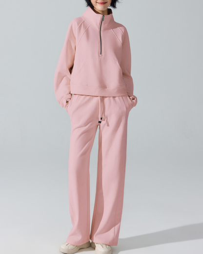 スタンドカラーハーフジッププルオーバー 3953