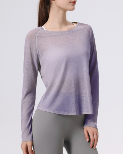 エコルスクルーネックシアーカットソー 3955