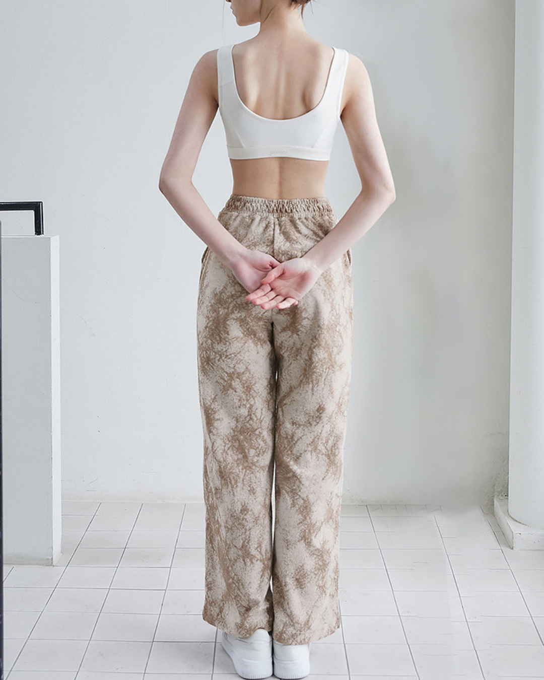 アースカラータイダイワイドパンツ 3191