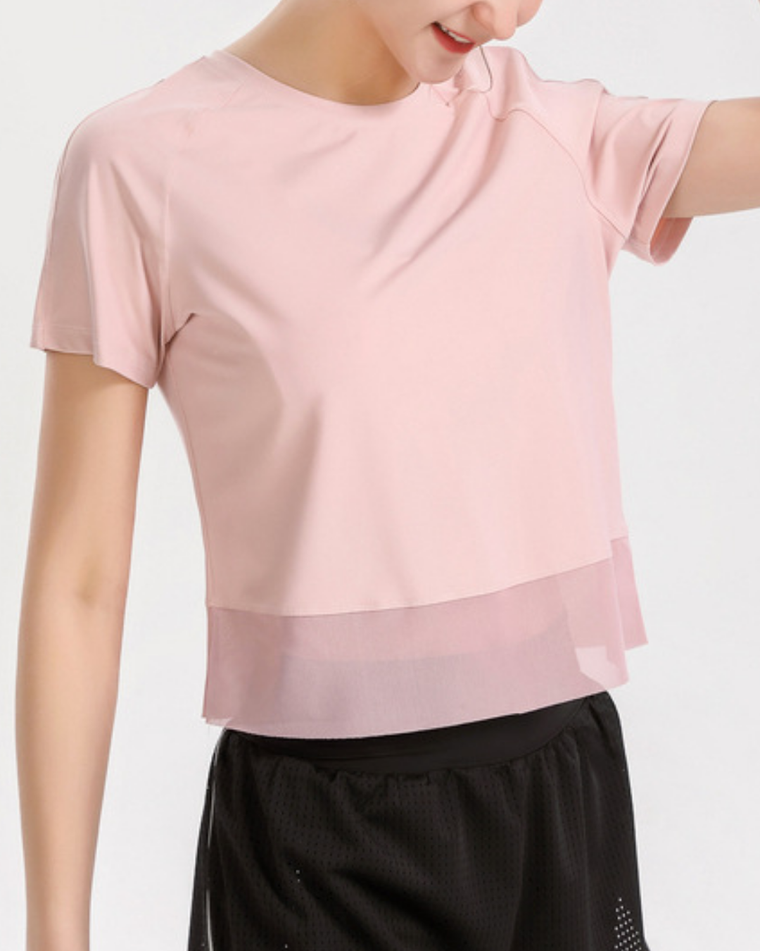 Cropped tulle T-shirt 2733