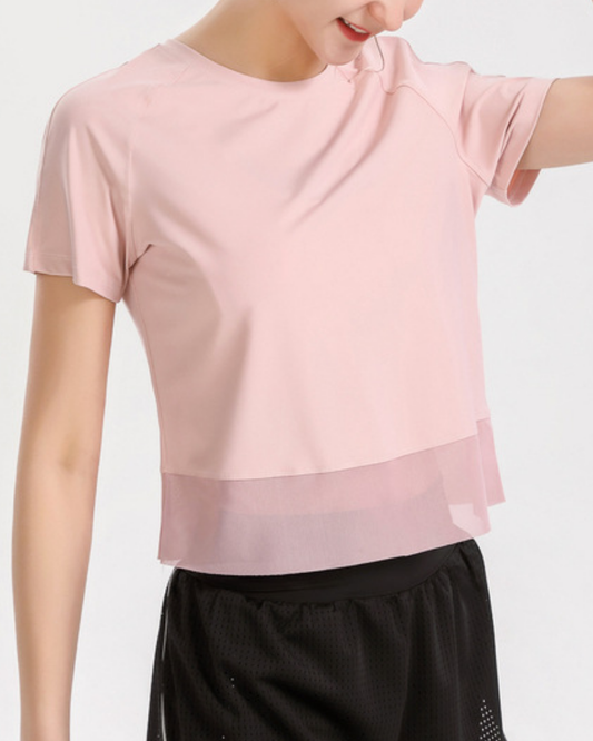 Cropped tulle T-shirt 2733