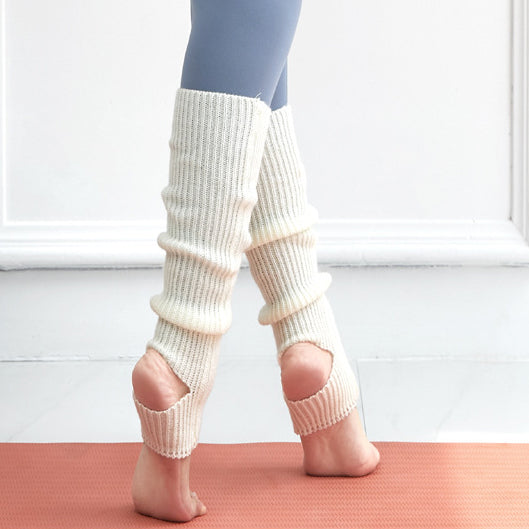 Rib knit yoga leg warmers 40cm 3054