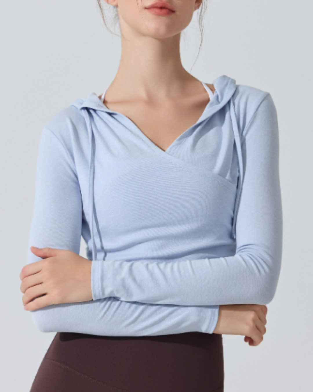 サイドギャザーカシュクールフーディー 3948