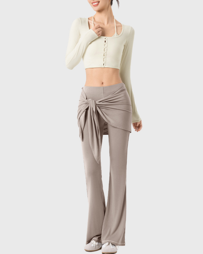 ボタンラインレイヤードトップス 3875