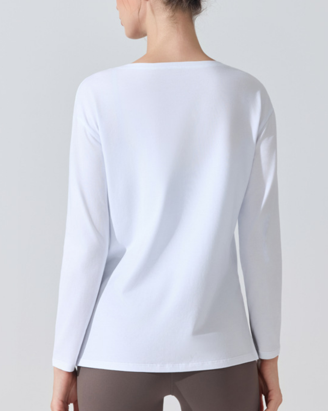 サイドスリットボートネックロングカットソー 3950