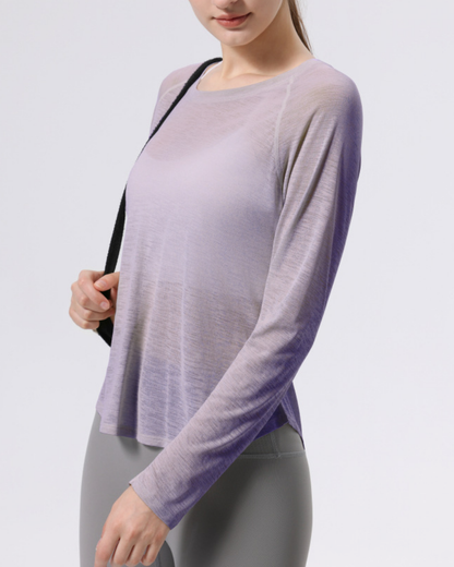 エコルスクルーネックシアーカットソー 3955