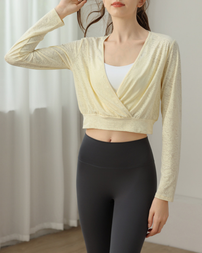 ミラージュカシュクールヨガロングトップ 3850