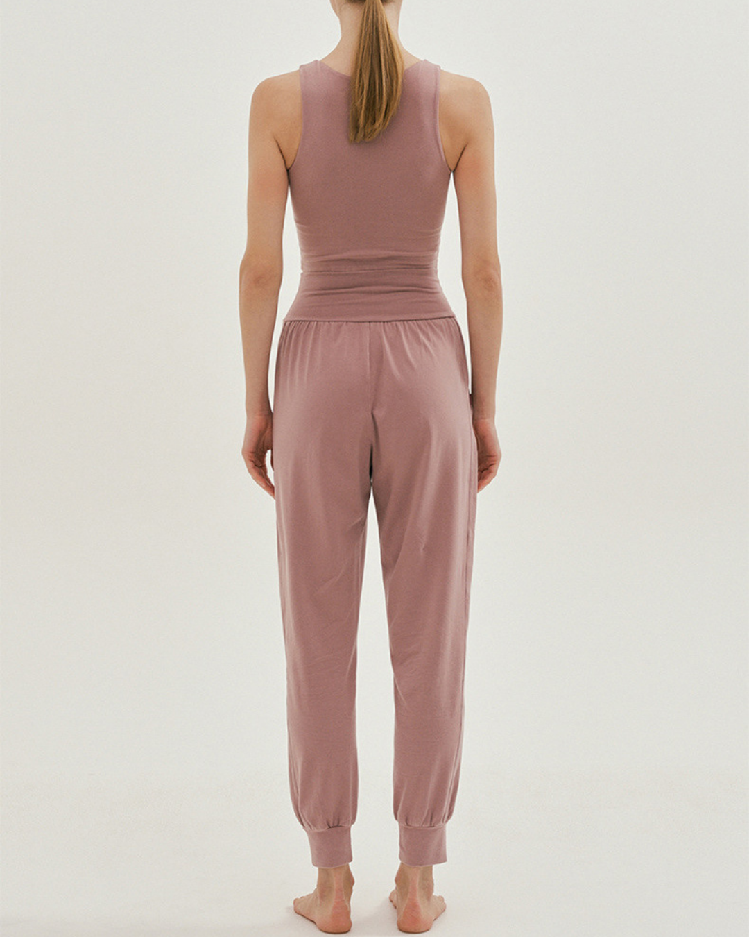 Rib pleated ez yoga pants 2350