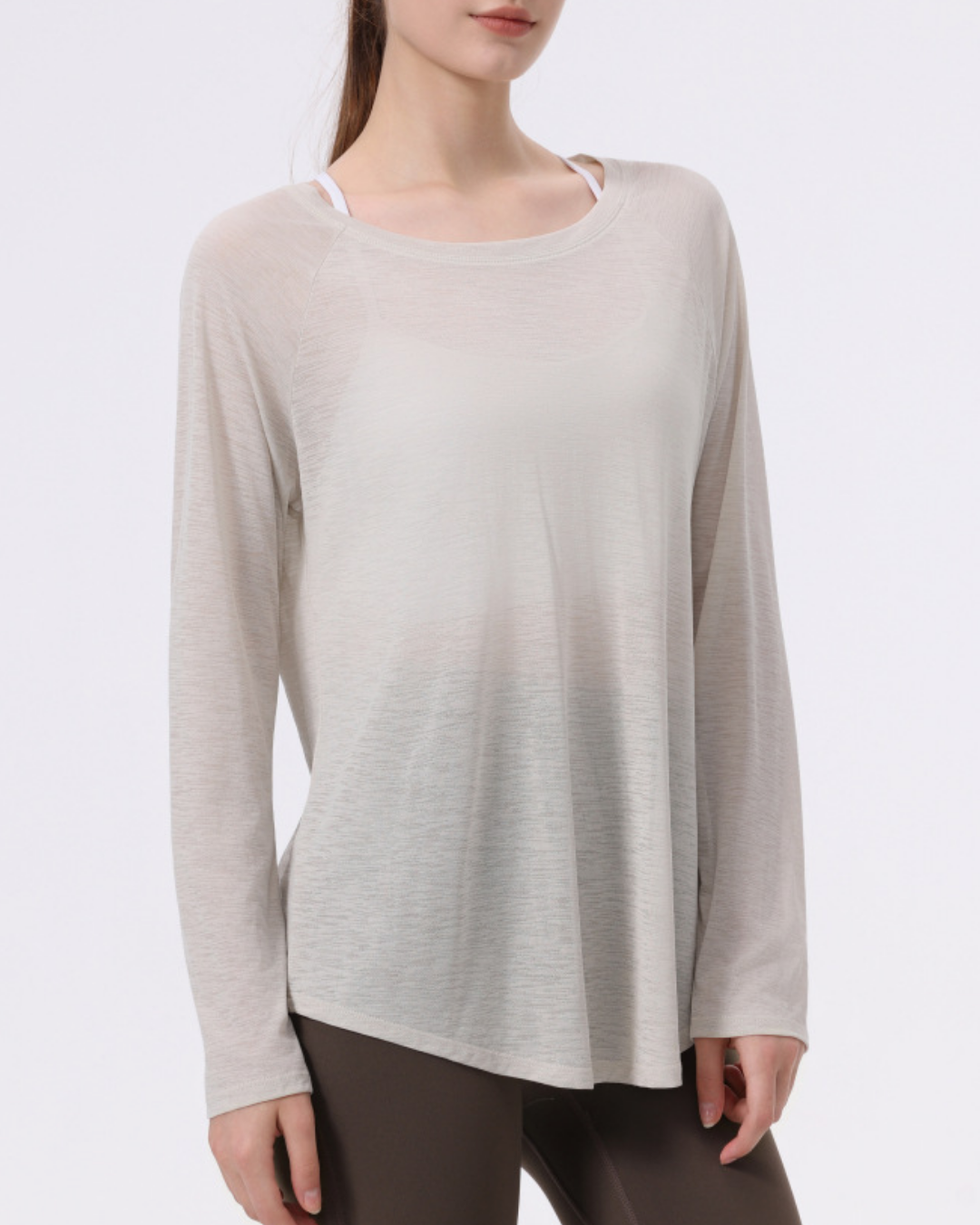 バックシャンエアリーシアーカットソー 3954