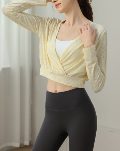 ミラージュカシュクールヨガロングトップ 3850