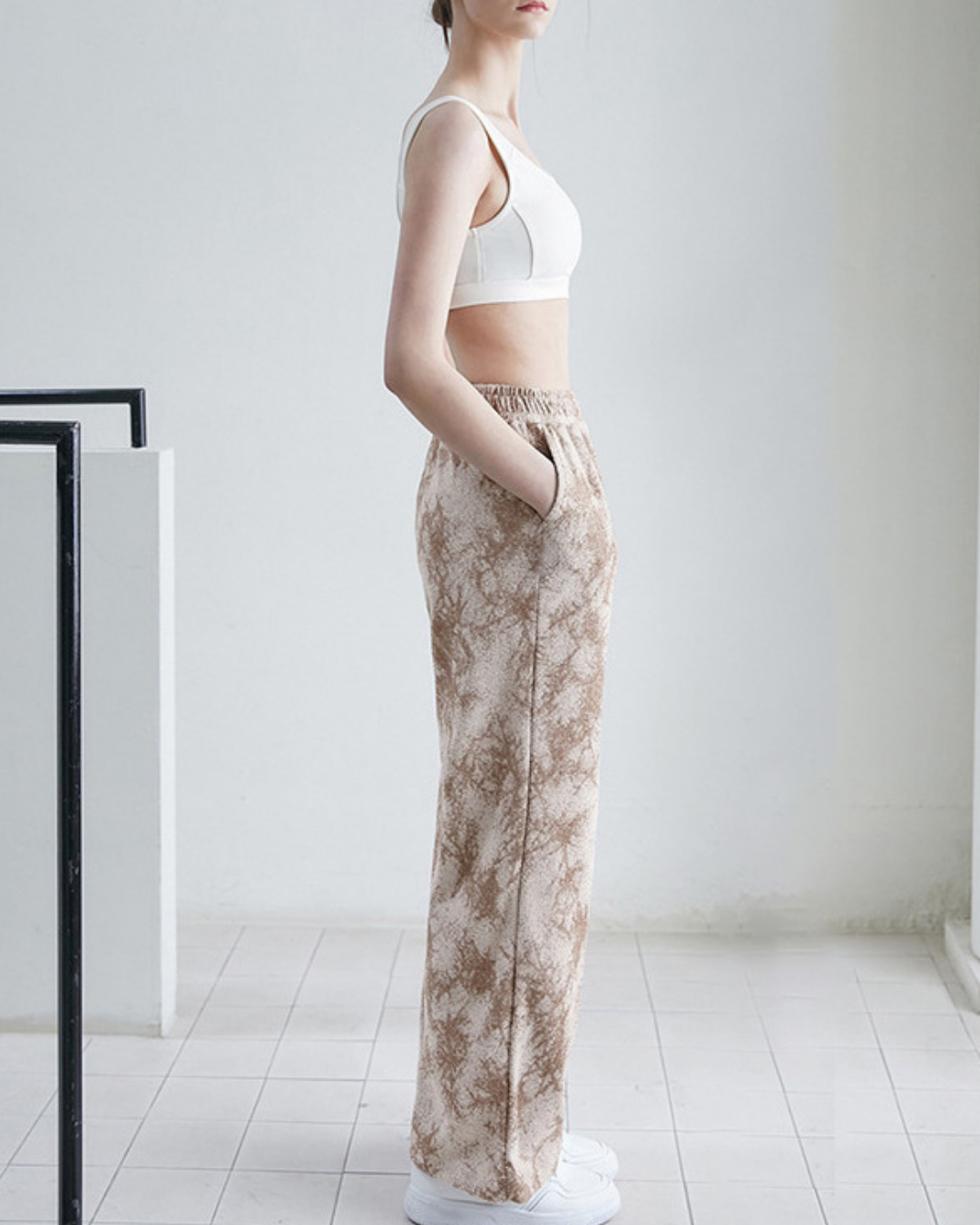 アースカラータイダイワイドパンツ 3191