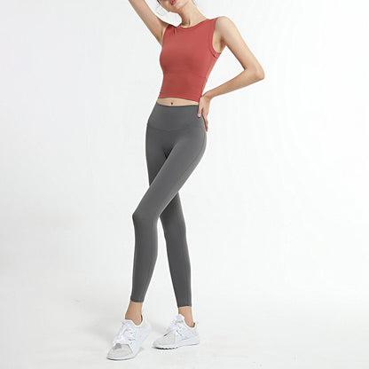 Slim fit round neck yoga tank 2647