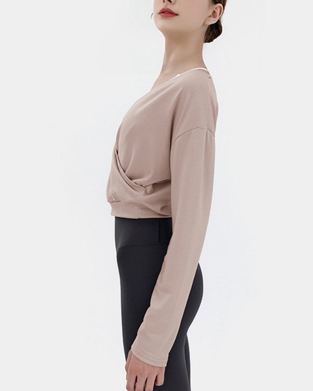 スフルカシュクールVネックロングトップ 3856