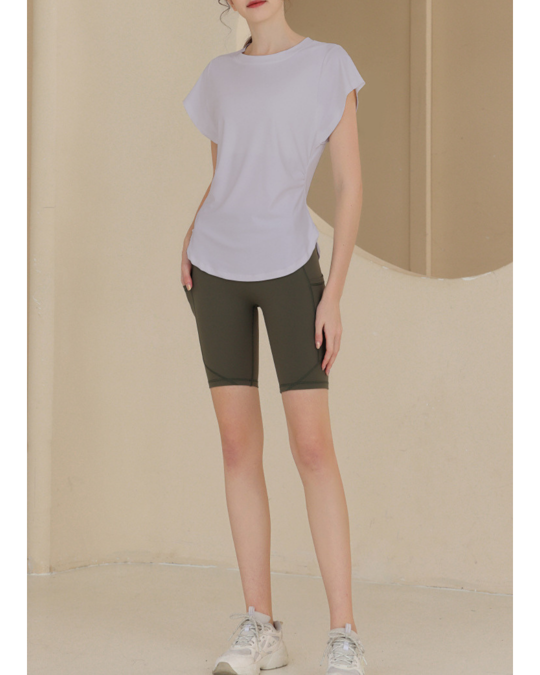 Waist squeeze French sleeve T 2517