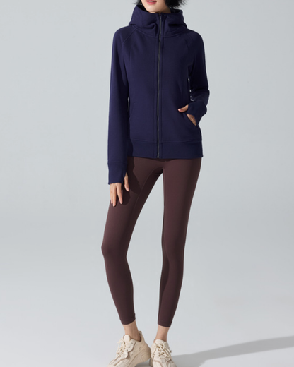 ハイネックサムホールフルジップフーディー 3947