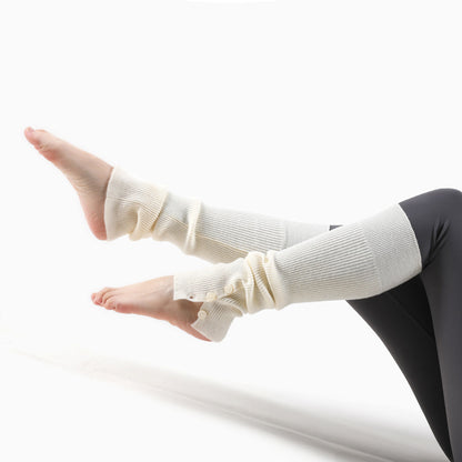 Side button yoga leg warmers 3098