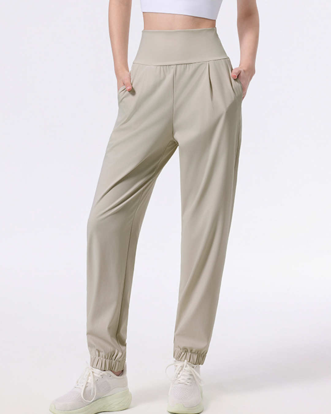 ニュアンスカラーギャザーアンクルヨガパンツ 3944