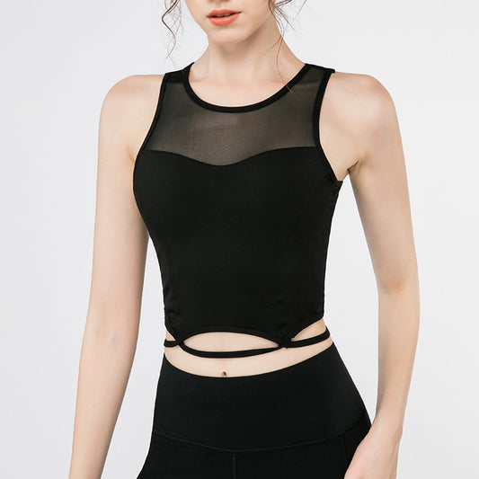 Decolletage sheer cutout top 2727