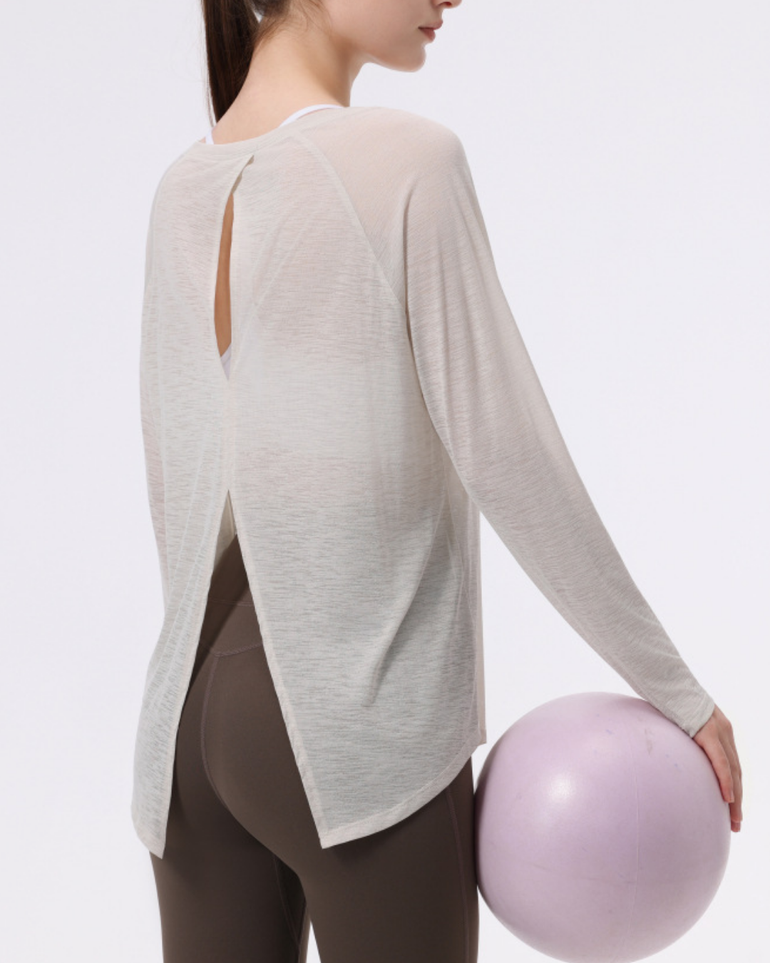 バックシャンエアリーシアーカットソー 3954