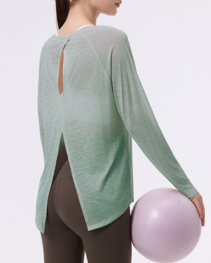 バックシャンエアリーシアーカットソー 3954