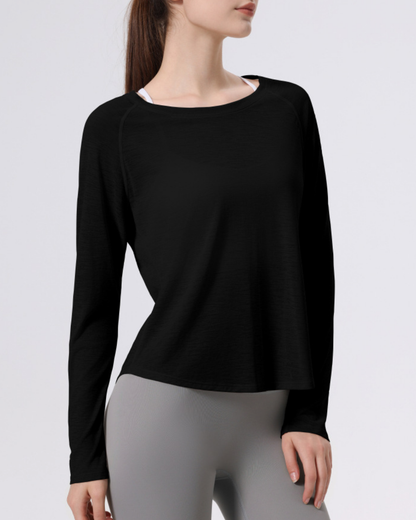 エコルスクルーネックシアーカットソー 3955