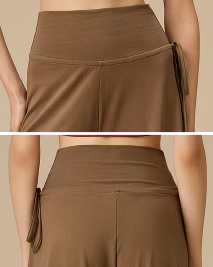 サイドスリットワイドフレアパンツ 3914