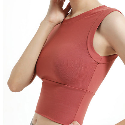 Slim fit round neck yoga tank 2647