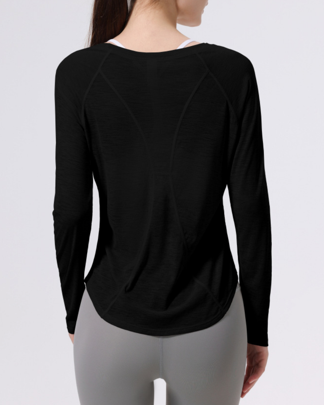 サイドギャザーバックオープンシアーカットソー 3956