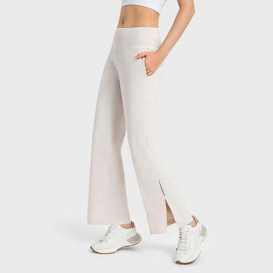Side slit wide yoga pants 2994