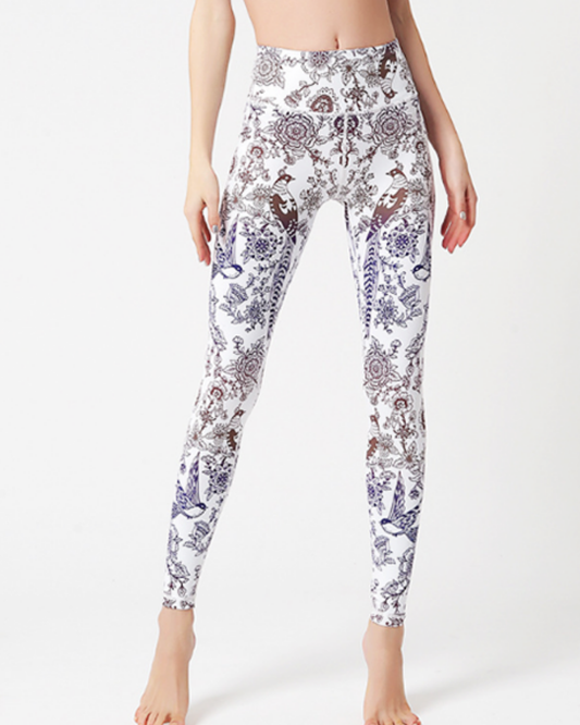 シルバーモノトーンヨガレギンス 2112