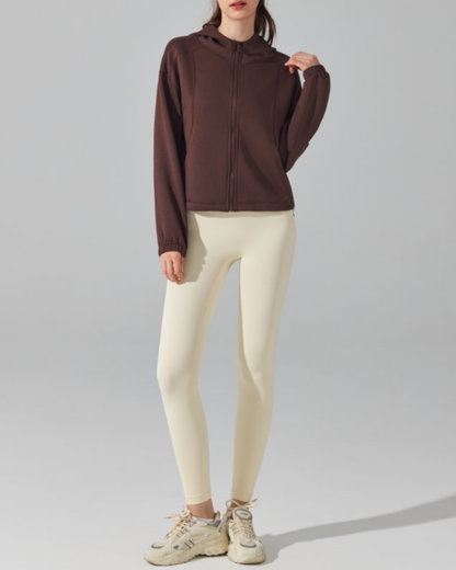 ウエストドロストストレッチジップフーディー 3918