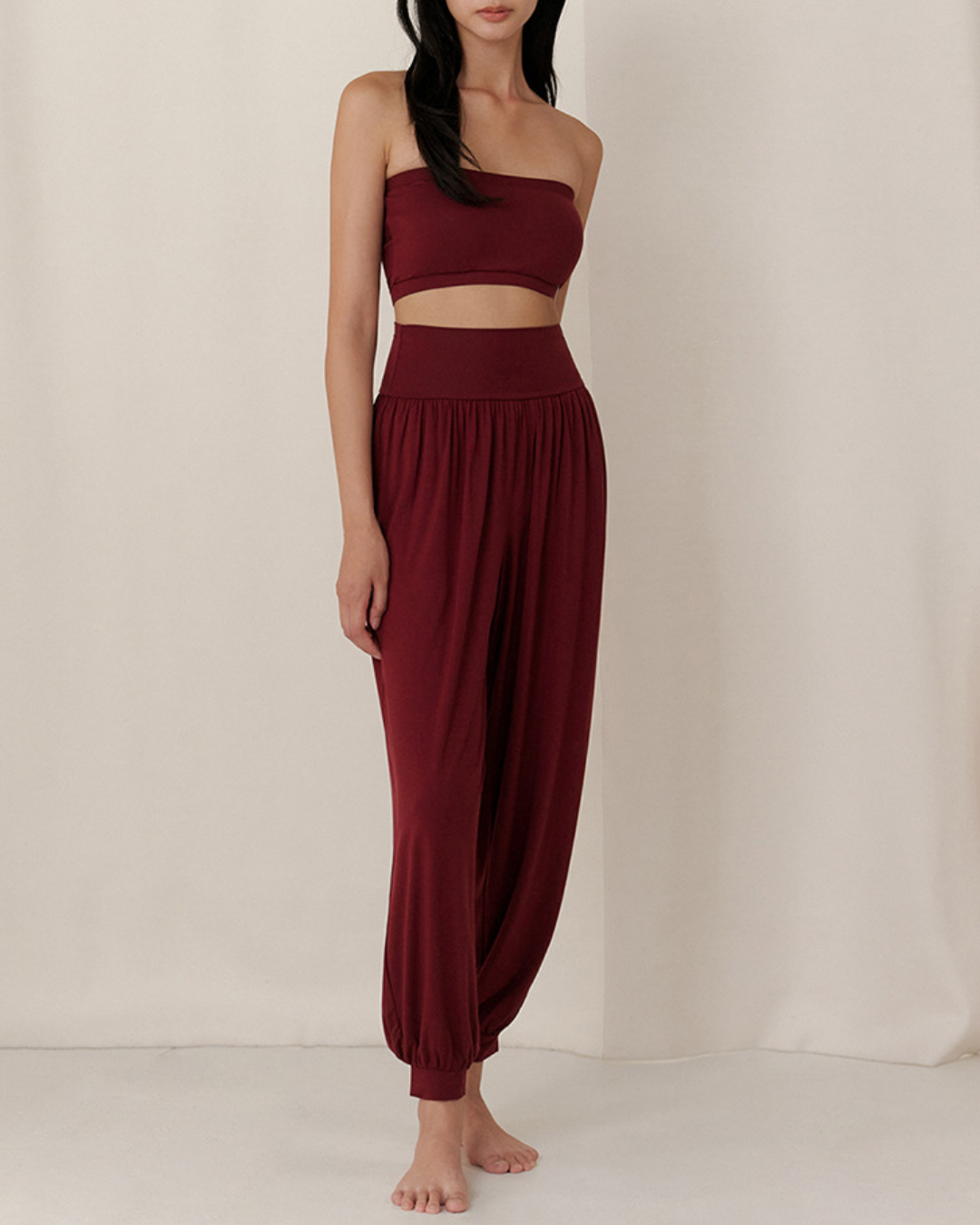 ニュアンスカラーリラックスアラジンパンツ 3966