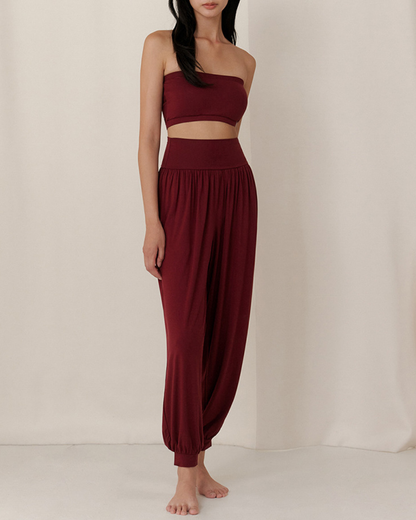 ニュアンスカラーリラックスアラジンパンツ 3966