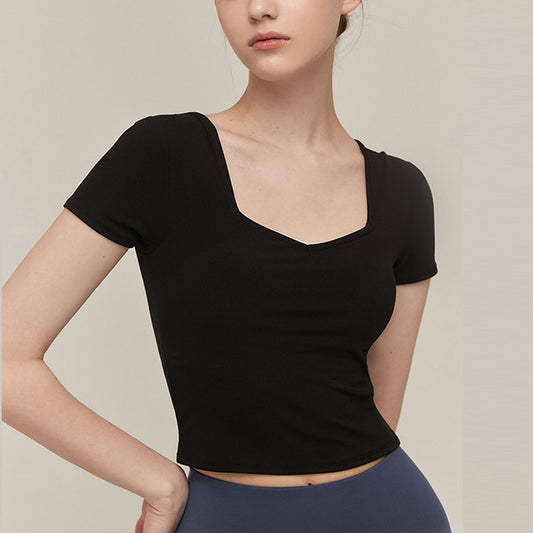 Fonce Heart Neck Yoga Top 3050