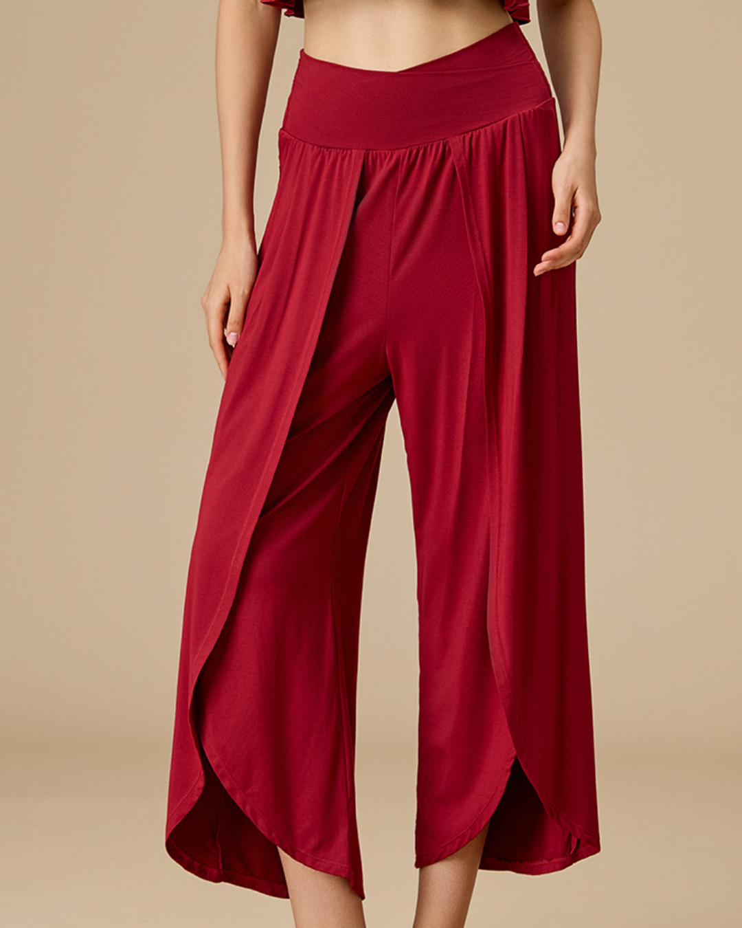 ラウンドヘムタックフレアパンツ 3913