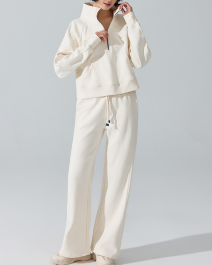 スタンドカラーハーフジッププルオーバー 3953