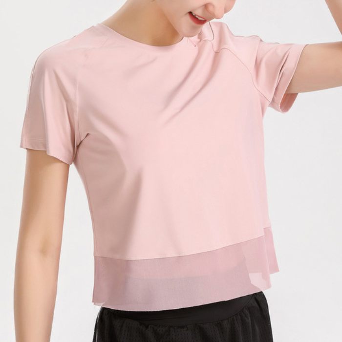 Cropped tulle T-shirt 2733