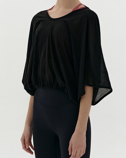 ハーフシアールーズスリーブヨガブラウス 2551