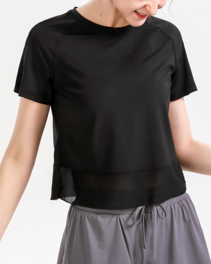 Cropped tulle T-shirt 2733