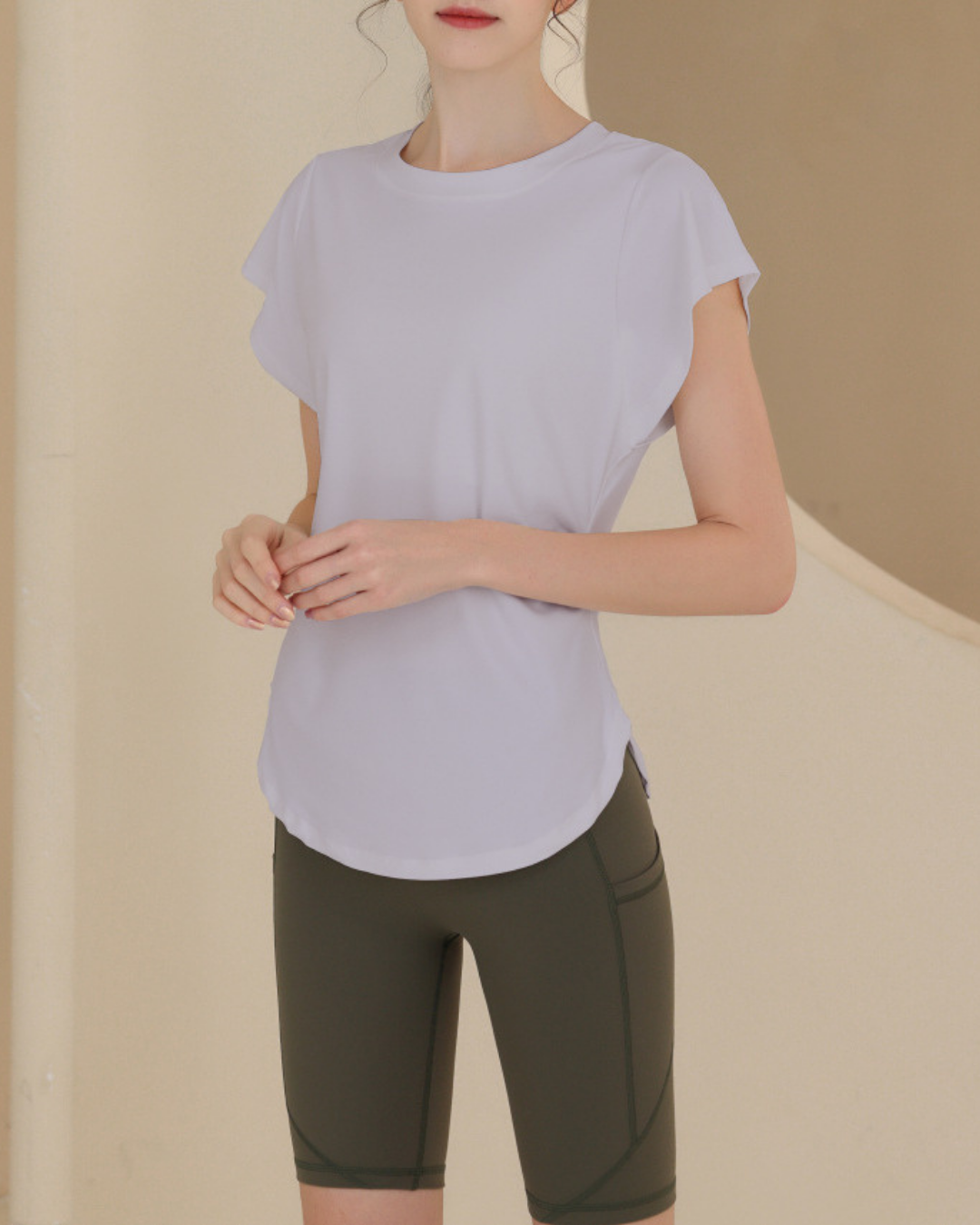 Waist squeeze French sleeve T 2517