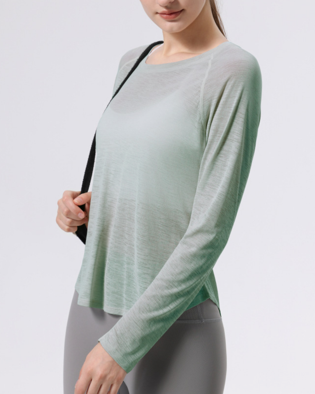 エコルスクルーネックシアーカットソー 3955