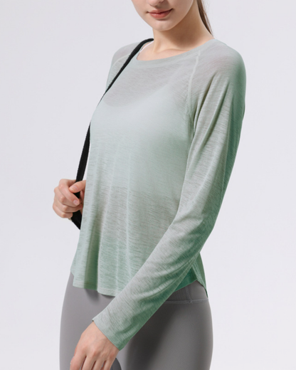 エコルスクルーネックシアーカットソー 3955