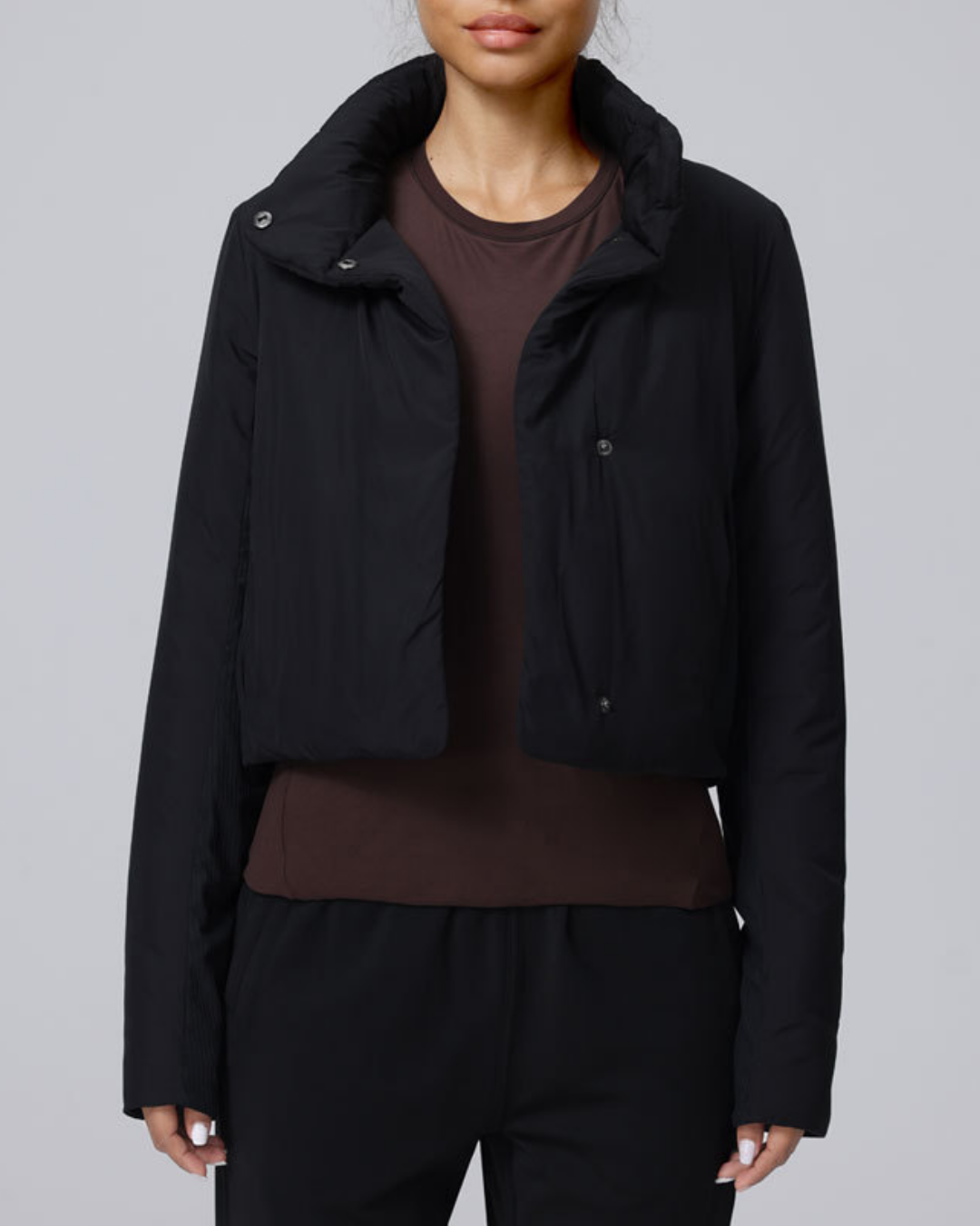 スタンドカラーサイドリブパデットジャケット 3932